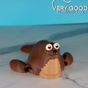 Chubby Flexi Seal - .STL File for 3dPrinting, Articulating Seal, Fidget Figure, Print-In-Place, Cute Flexi