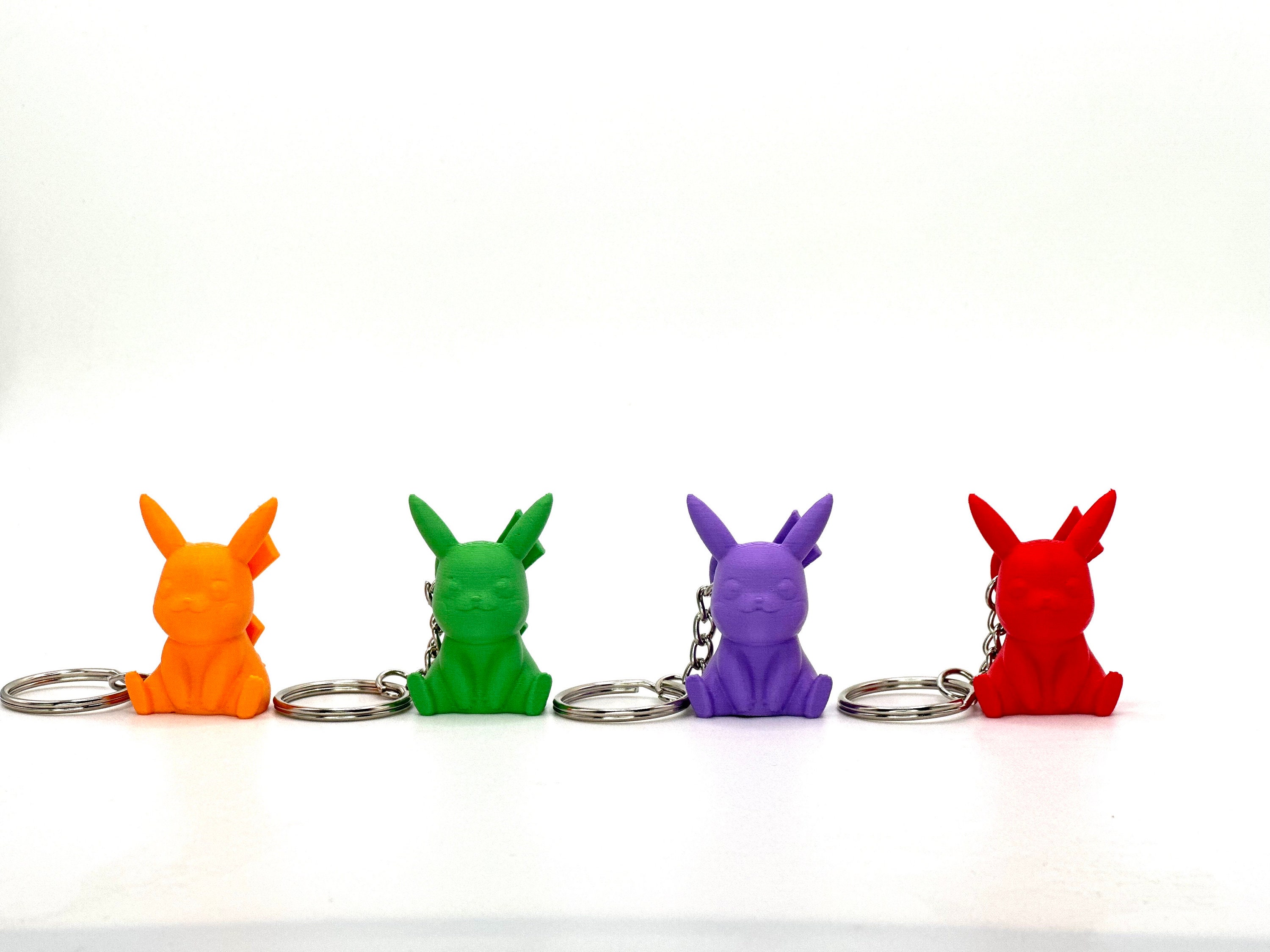 3D Printed Pikachu Keychain 3D Printed Pokemon Keychain Etsy