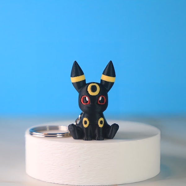 Umbreon Keychain, Pokemon Keychain, Umbreon Charm, Pokemon Charm, 3D Printed Keychain