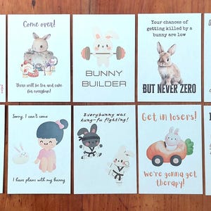 バニー ポストカード セット ウサギのかわいい、面白いポストカード ウサギ ファンへのギフト アイデア かわいい面白いバニー ポストカード ウサギ愛好家へのギフト