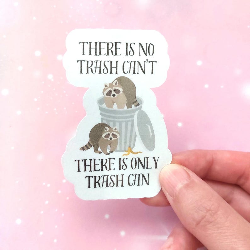 Funny Motivational Racoon Sticker Sassy Trash Panda Sticker sarcastic joke sticker for lap top or water bottle image 2
