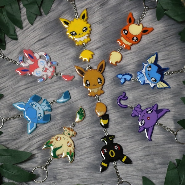 Evoli / Eeveelutions Schlüsselanhänger | Pokemon | Aquana | Flamara | Blitza | Psiana | Nachtara | Glaziola | Folipurba | Feelinara | Resin