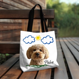 Custom Pet Tote Bag,  Custom Dog Tote Bag, Tote Bag for Dog, Tote Bag for Cat, Personalized Dog Tote, Custom Dog Lover Gift,Pet Portrait Bag