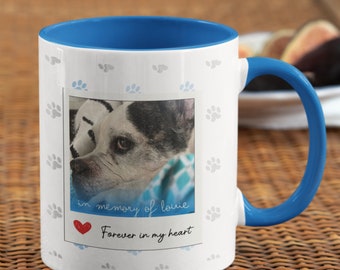 Caneca personalizada em memória de cachorro, caneca com retrato de animal de estimação, presente para quem perdeu um animal de estimação, homenagem a animais de estimação, presente em memória de cachorros, caneca para cachorro, caneca para animais de estimação, presente para dono de cachorro, presente de condolências para quem perdeu um animal de estimação