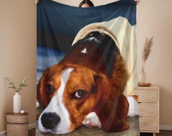 Custom Pet Photo Blanket, Personalized Dog Portrait Blanket, Pet Memorial Gift, Cat Picture Blanket, Cat Photo Cup, Pet Face Picture