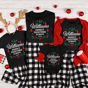 Personalized Family Christmas Shirt: Last Name Vintage Cotton Blend