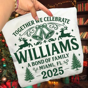 Personalized Family Christmas Shirts: Vintage Last Name Matching Outfits