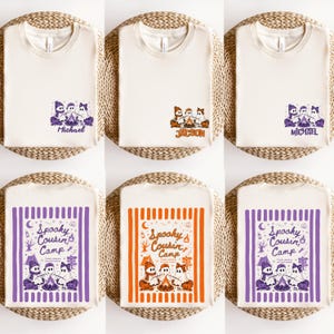 Custom Spoky Camp Shirts, Matching Cousin Crew T-Shirts, Personalized Family Camping Tee, Grandma Camp Vacation Shirt Kids Adults, Aunt Camp