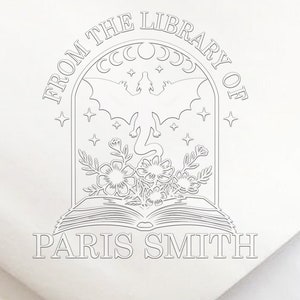 De la biblioteca de estampadores de libros, regalos para amantes de los libros, De la biblioteca de estampadores de libros, regalos para amantes de los libros, estampador de libros de dragón personalizado