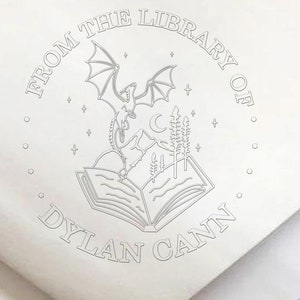 Goffratrice per biblioteca, dalla biblioteca di Goffratrice per libri, regali per gli amanti dei libri, dalla biblioteca di, Goffratrice per libri personalizzata