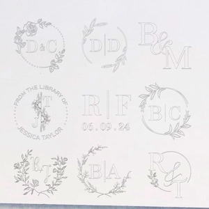 Da Biblioteca de Selos-Relevo de Casamento-Relevo Personalizado Selo-Iniciais Embosser-Relevo Personalizado Selo-Livro Embosser Personalizado
