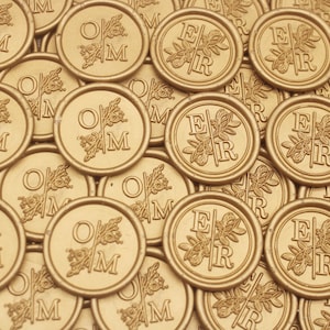 Personalisierte Wachssiegel Aufkleber, Handgefertigte Wachssiegelaufkleber, Initialen Wachssiegel, Benutzerdefinierte Wachssiegel für Hochzeitseinladung, Benutzerdefinierte Logo-Wachssiegel