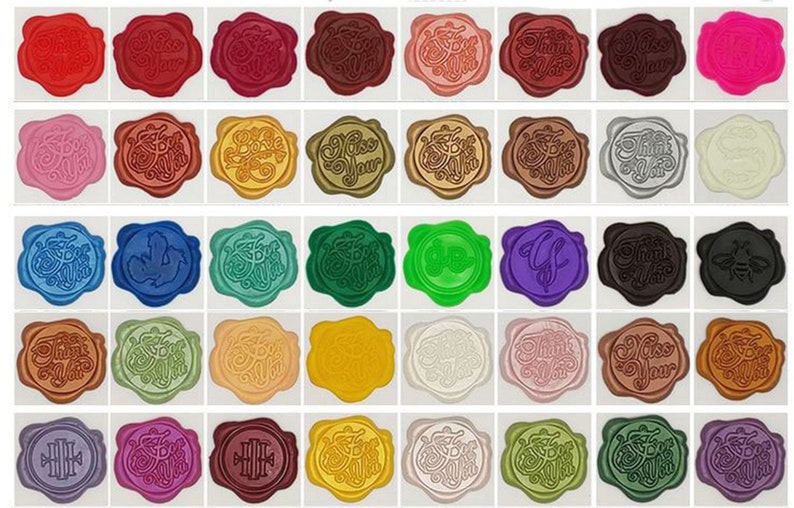 100pcs small bags of sealing wax granuleswax beadswax meltswax seal beads 60-color wax seal stamp wax granules, octagonal wax granules image 1