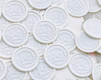 Wax Seal-Wedding Invitation Seals, Wax Seal-Envelope Seals,Custom Wax Seals|Handmade Wax Seal Stickers|Self-Adhesive Wax Seal|Initial