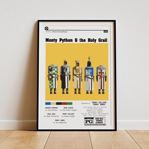 Monty Python and the Holy Grail Minimalist Vintage Movie Poster (DIGITAL) - Retro MoviePoster