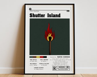 Shutter Island Minimalist Vintage Movie Poster (DIGITAL) - Retro MoviePoster