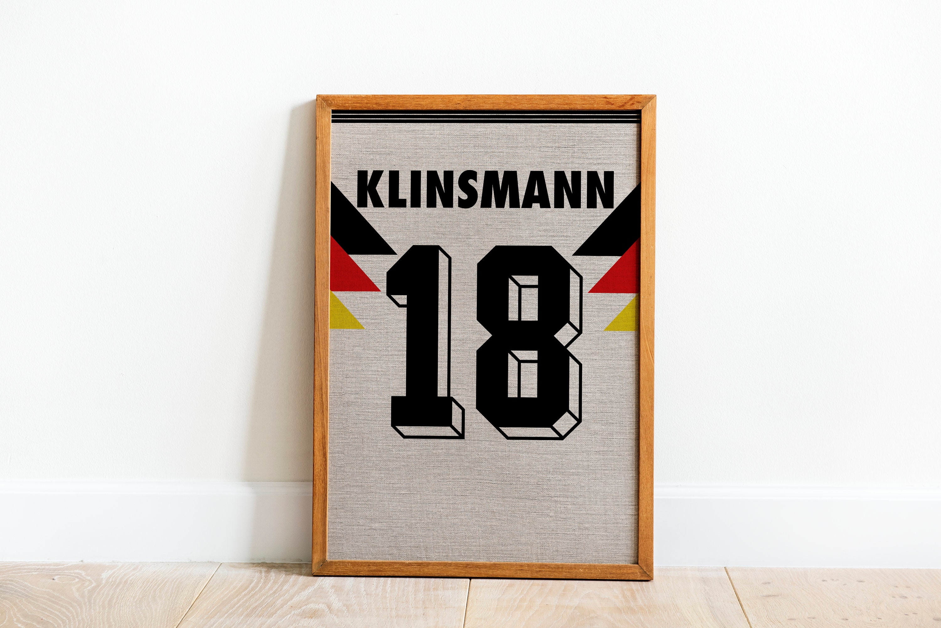 Klinsmann Germany Retro Jersey Poster Print DIGITAL Football Shirt ...
