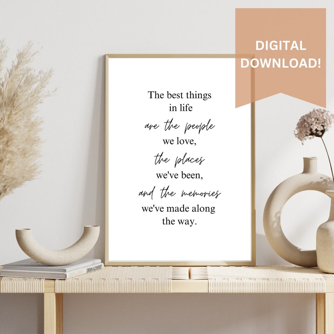 The Best Things in Life, Wall Prints, Wall Art, Home Decor