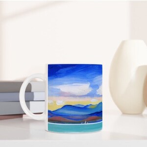 An Teallach, Gruinard Bay Mountains & Sky- Scottish landscape. Oil painting printed on a ceramic mug by Terry Kirkwood