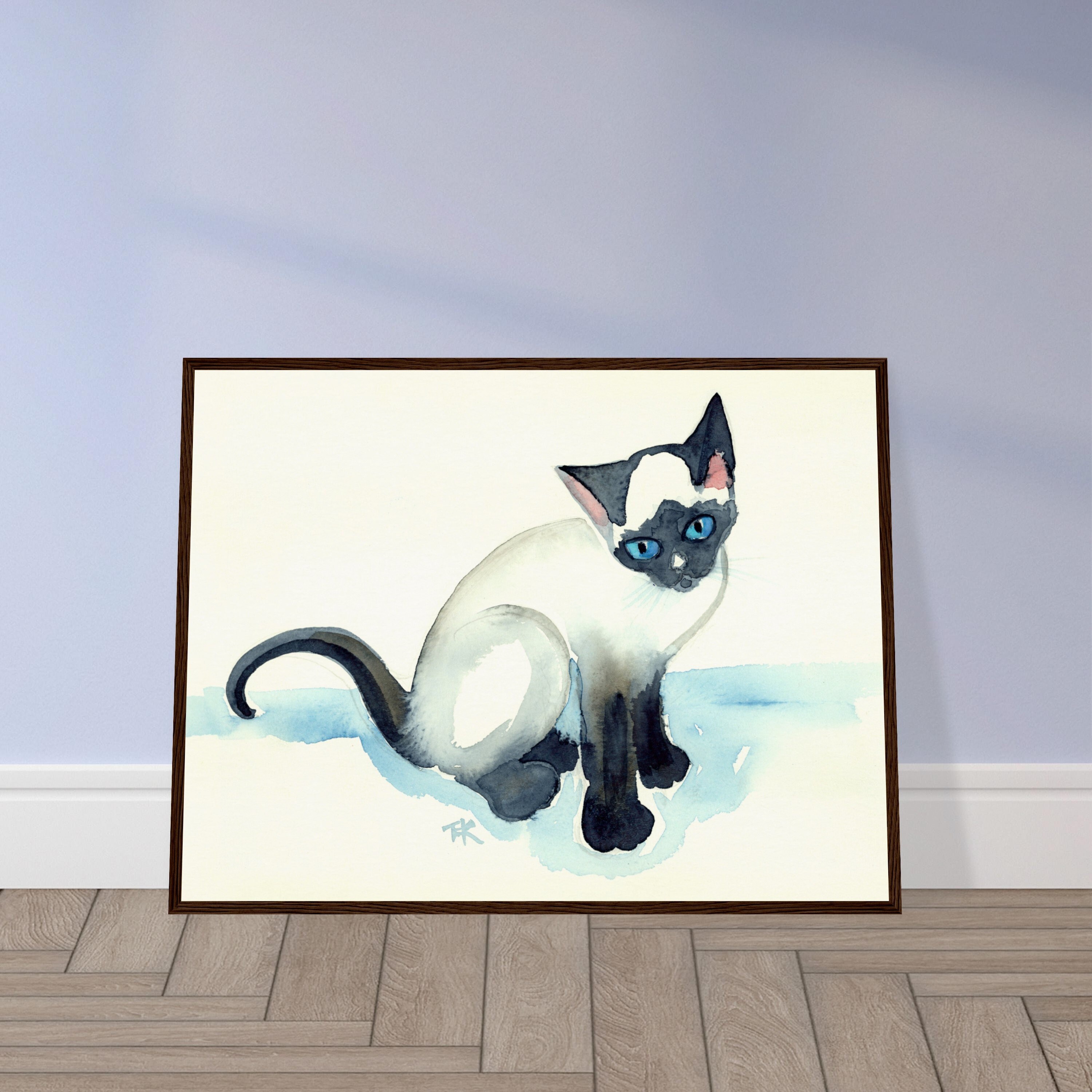 Wee Blue Coo Geburtstagskarte – Siamesische Katze Mit Schmetterlingen, 17,5x12,5 Cm