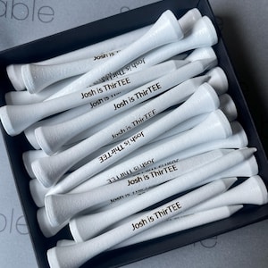 Personalised ThirTEEith Golf Tees – 30th Birthday Gift, Thirty / Thirtieth Golf Present, Engraved Golf Tees for Him, Golfing Keepsake