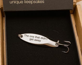 Custom Engraved Fishing Lure Keepsake Gift – Custom Engraved Fisherman Gift, Tackle Box Accessory, Father’s Day or Birthday Gift for Him