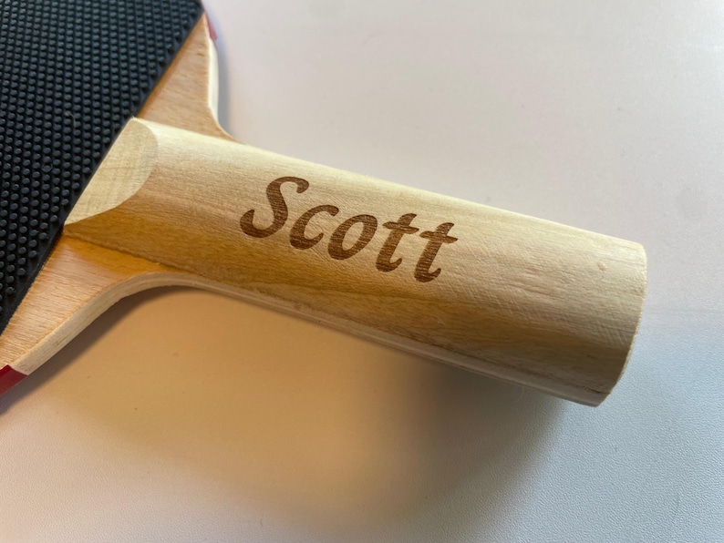 Raqueta de tenis de mesa personalizada / Raqueta de ping pong grabada / Raqueta de tenis de mesa con nombre personalizado / Regalo deportivo para él/ella imagen 10