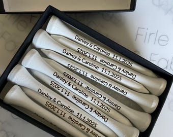 Personalised Engraved Golf Tees | Groomsman Gift, Best Man Golf Gift, Stag Do Favors, Father of the Bride Gift, Wedding Golf Weekend