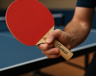 Personalised Table Tennis Bat | Engraved Ping Pong Paddle Gift | Custom Name Table Tennis Racket | Sports Gift for Him Her