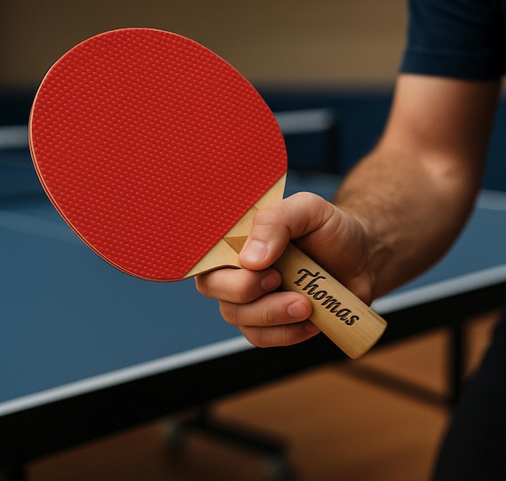 Personalised Table Tennis Bat | Engraved Ping Pong Paddle Gift | Custom Name Table Tennis Racket | Sports Gift for Him Her
