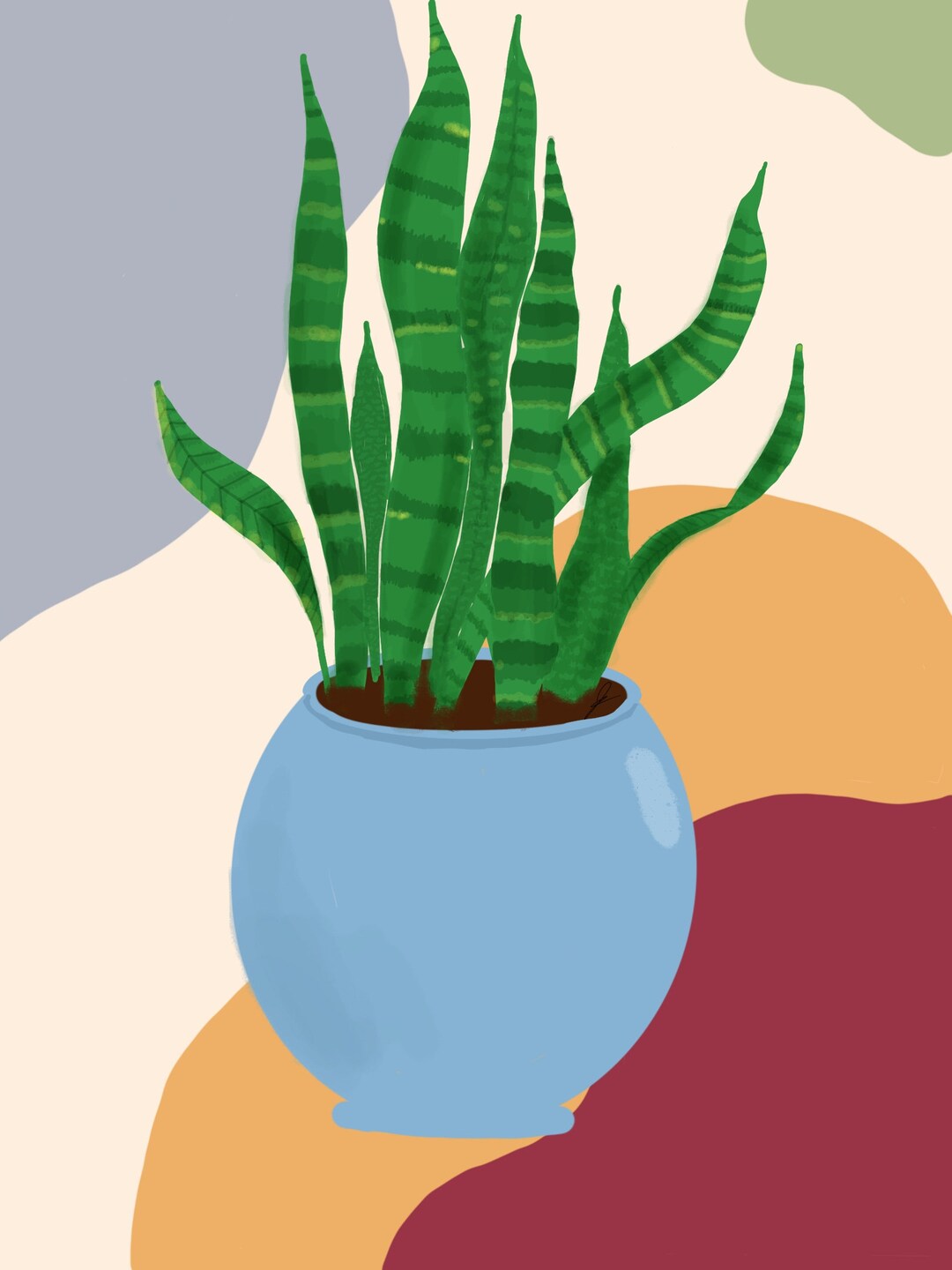 Abstract Plant Art - Etsy