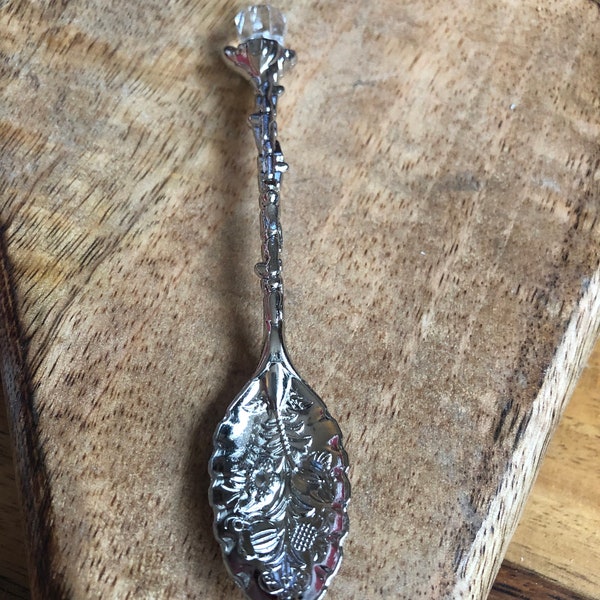 Silver Vintage ritual altar spoon, spells, herbs