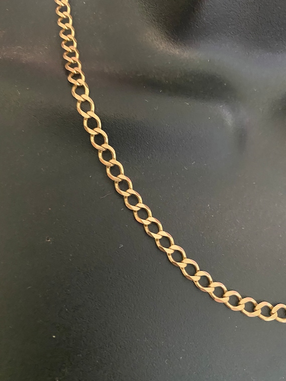 Vintage Italian 9ct  solid gold curb chain 10.3G 1