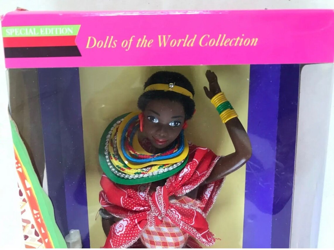 Barbie Doll Kenyan Black Heritage World Dolls Limited Edition Rare Afro