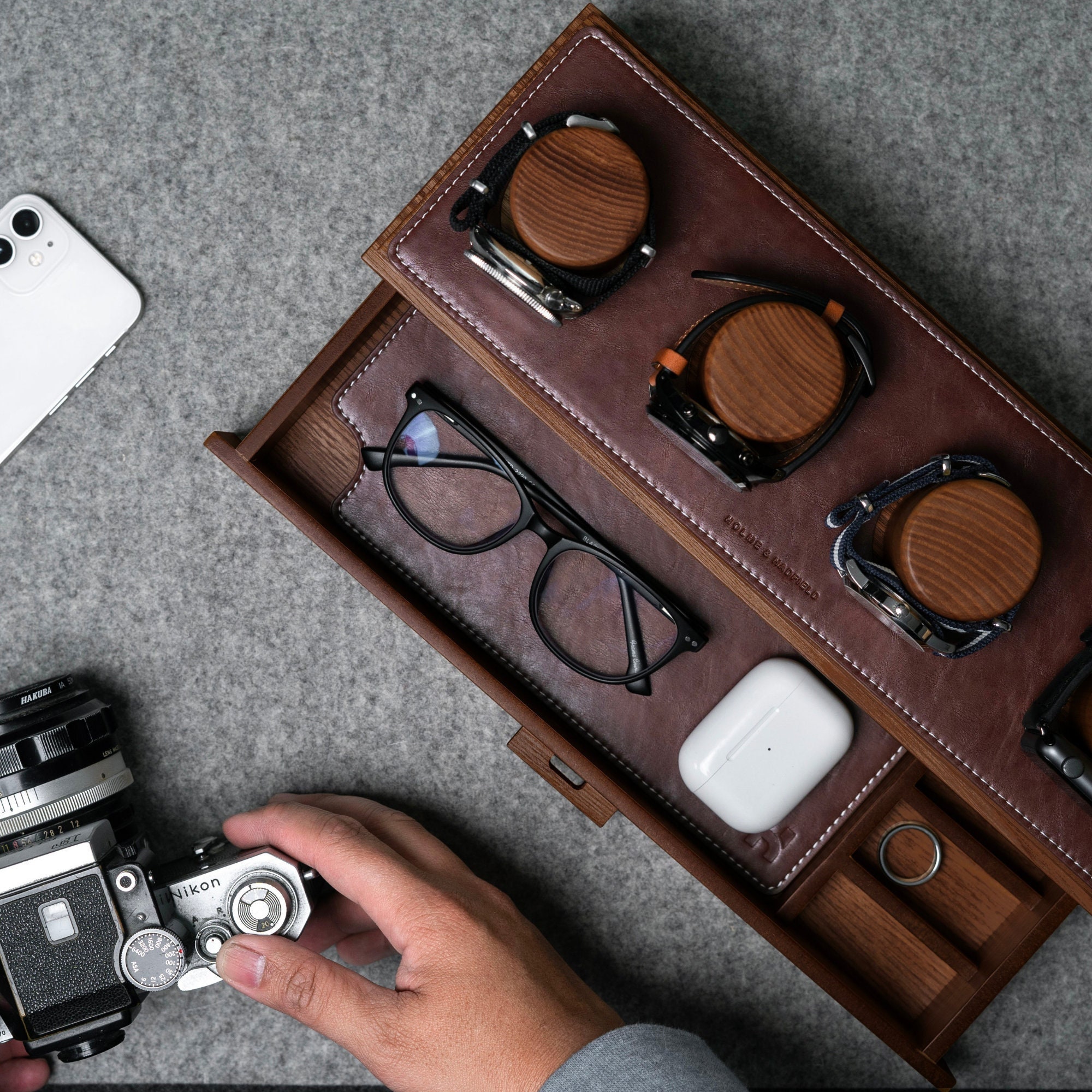 Watch Box for Men 4 Watch Case and Watch Holder Mens Watch Etsy UK