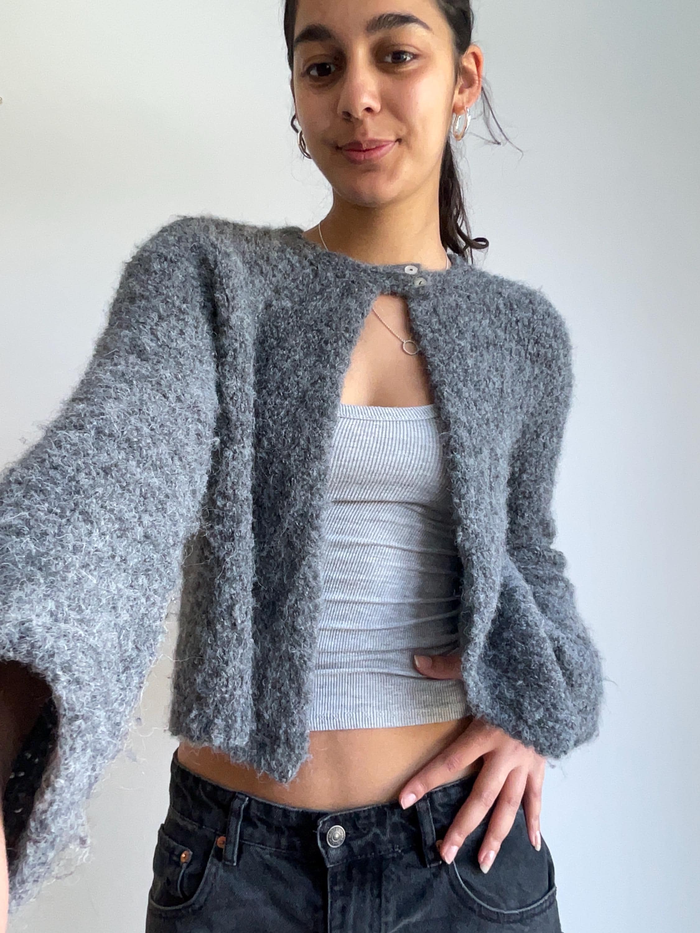 Miami Moto Collar Cardigan Knitting Pattern - Etsy