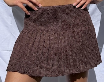 Prague pleat skirt knitting pattern