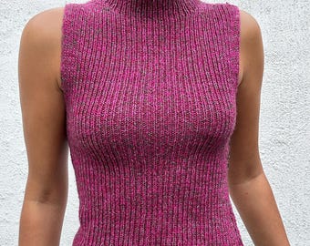 Rome ribbed top knitting pattern | with sleeve options