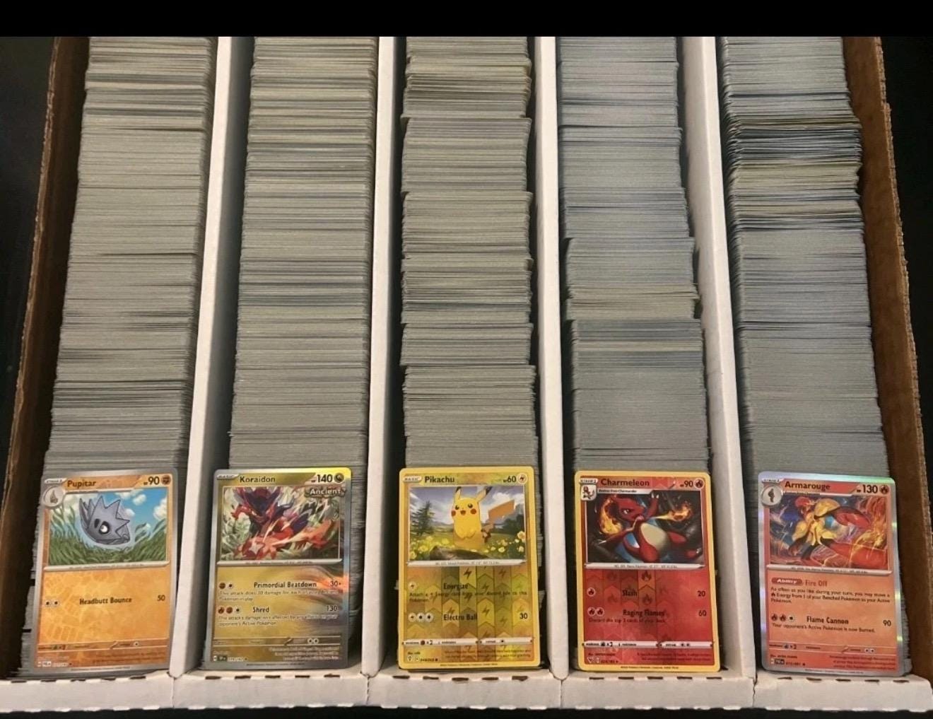 200 Pokemon Card Lot + 2 Ultra Rare Ex or V Cards + Holos Collection ...