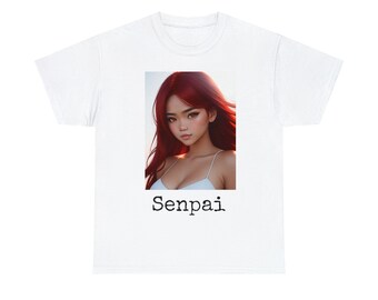 Senpai. Unisex Schweres Baumwoll T-Shirt