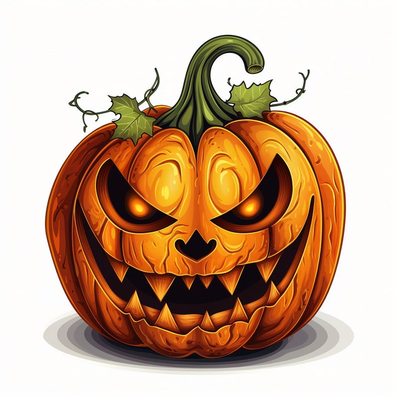 Jack O Lantern Tattoo Design, Jack O Lantern face svg, Halloween Tattoos, Halloween Tattoo Flash, PNG, Cute & Scary image 6