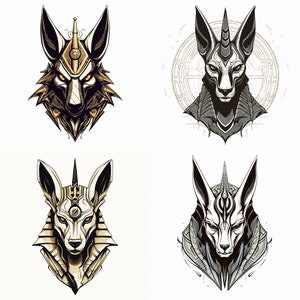 Anubis Tattoo Stencil | Tattoo Flash Digital Download | Anubis Egyptian Tattoos | Anubis Horus Tattoo | Anubis Symbol | Tattoo Anubis