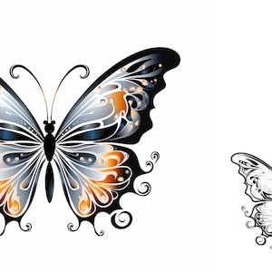 Butterfly Hand Tattoo | Butterfly Tattoo Art | Tattoo Flash Digital Download,tattoo stencils