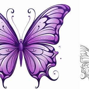 Schmetterling Hand Tattoo | Schmetterling Tattoo Kunst | Tattoo Flash Digital Download,Tattoo Schablonen