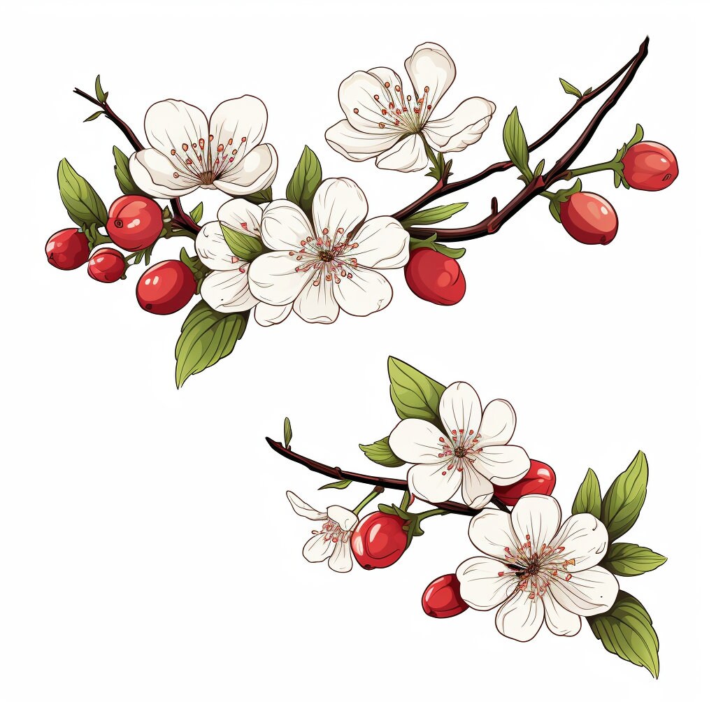 Hawthorn Tattoo, Birth Flowers Tattoo, Hawthorn Flowers Tattoo ...