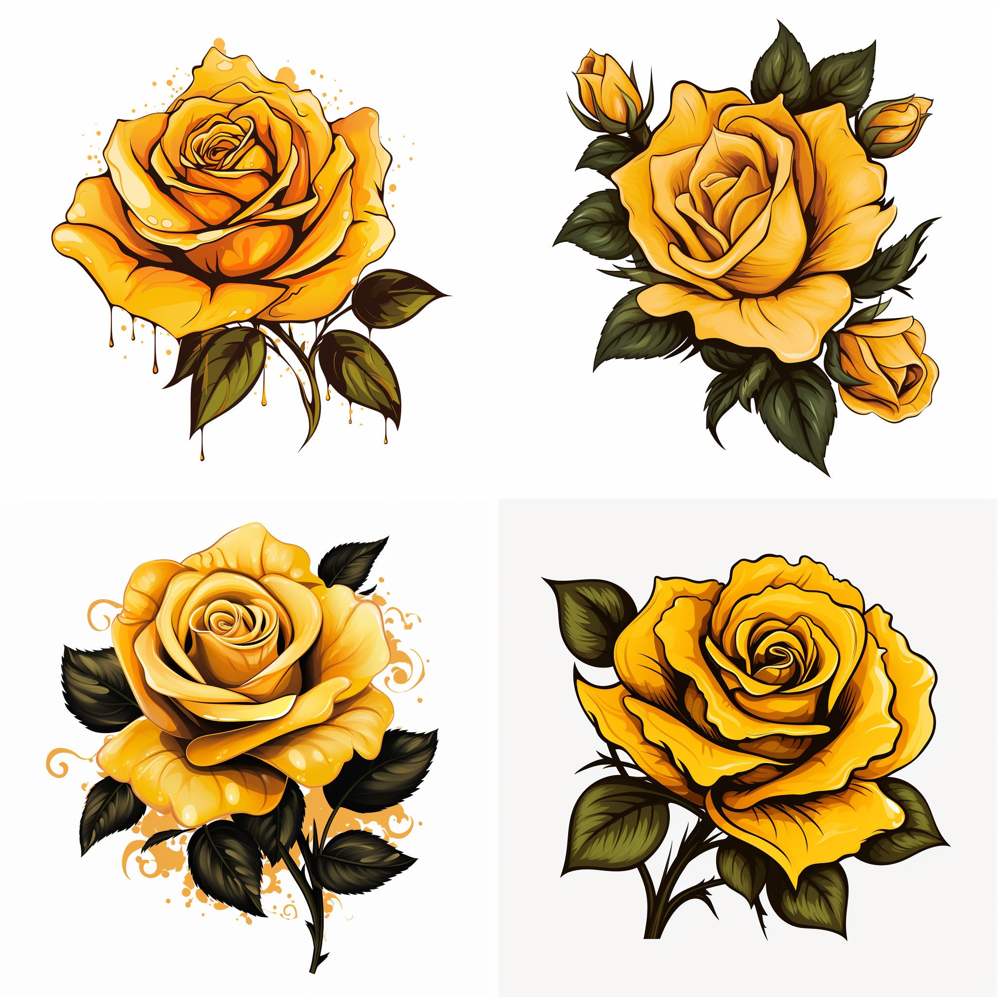 Yellow Rose Tattoo Designs Simple Small Rose Tattoos Design Il Fullxfull.5331945145 Ir07