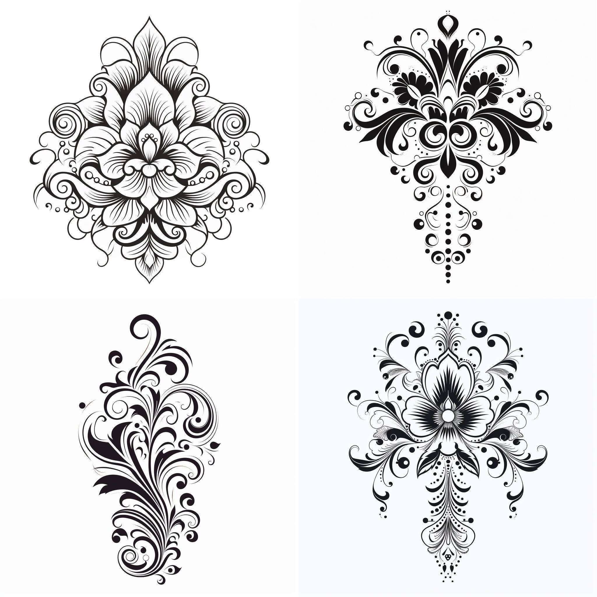 Brush Sets Ornamentals Vols 1 and 2 by Frann Rocha Ornamentals Vol 1  and 2  Tattoo Smart