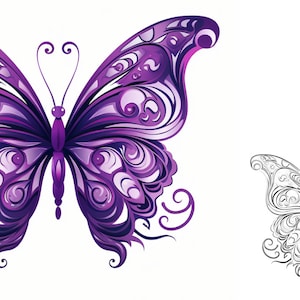 Schmetterling Hand Tattoo | Schmetterling Tattoo Art | Tattoo Flash Digital Download, Tattoo Schablonen