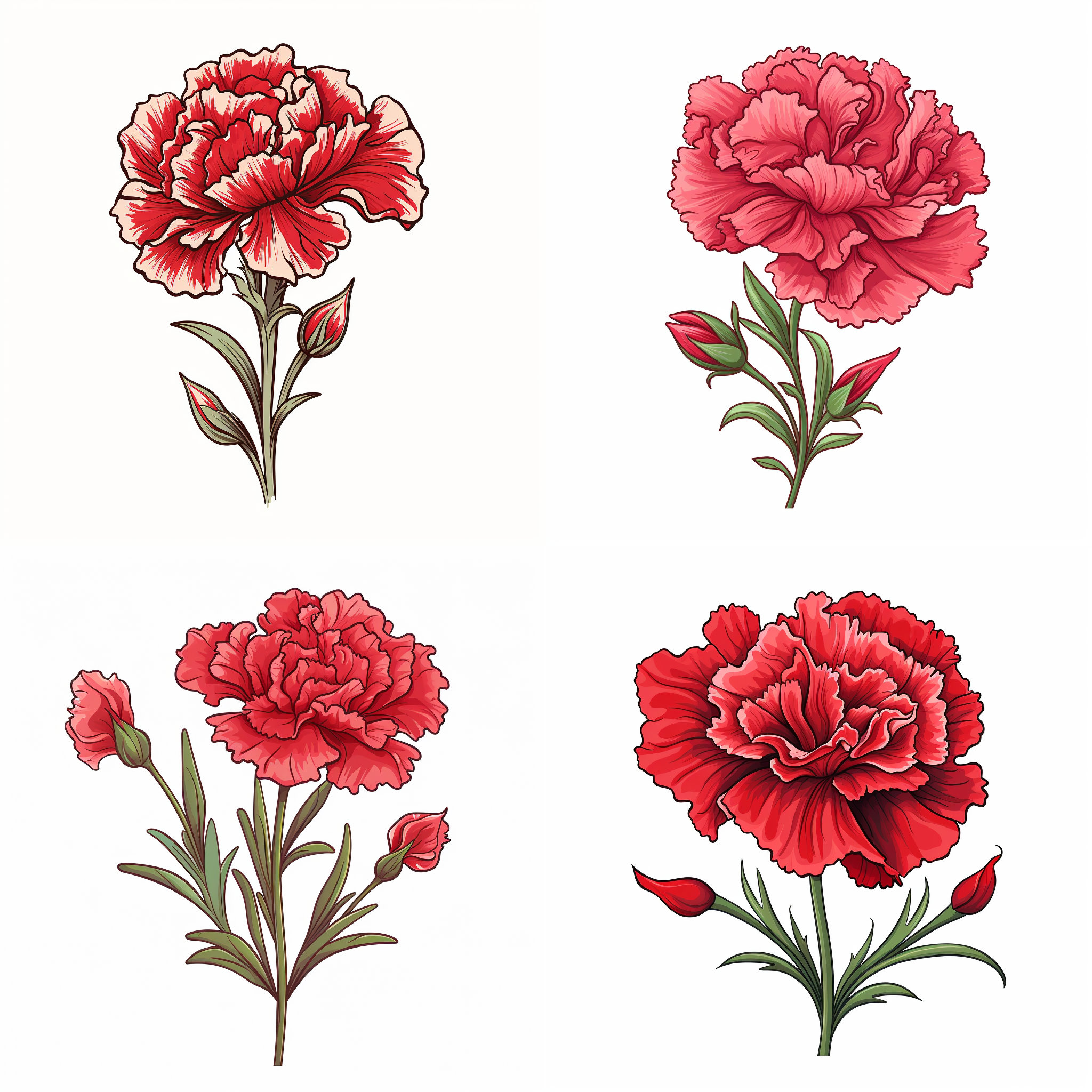 Carnation Tattoo Design, Birth Flowers Tattoo, Carnation Flower Tattoo
