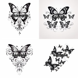 Butterfly Hand Tattoo | Butterfly Tattoo Art | Tattoo Flash Digital Download,tattoo stencils